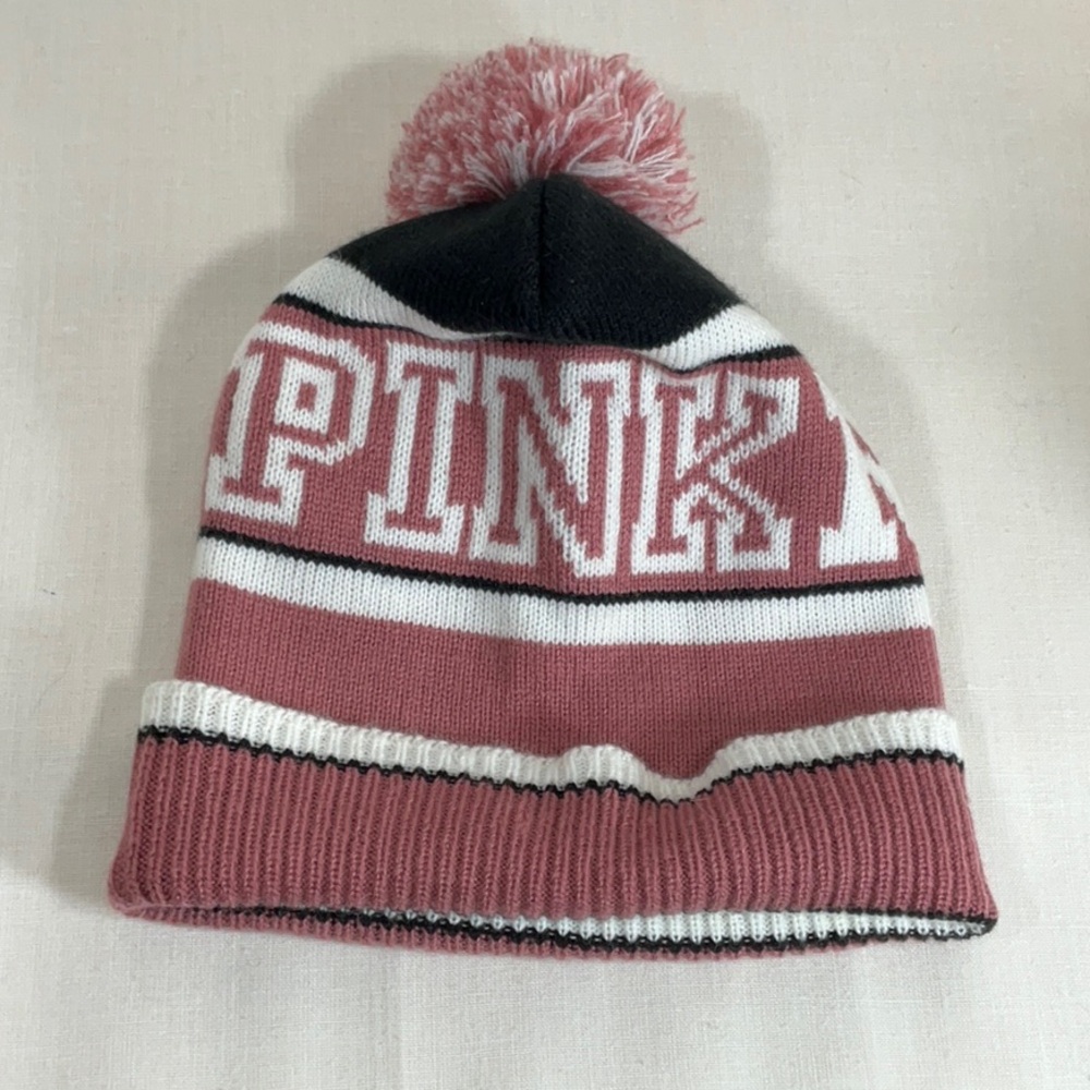 Victoria's Secret Pink Nation Pom Beanie - NWOT